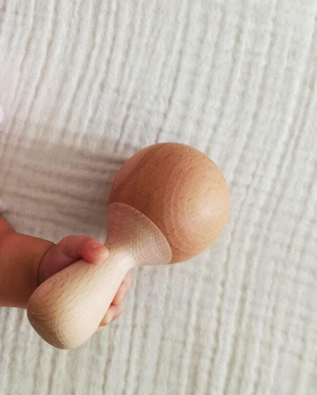 Mini Maracas En Bois Pour Bébé