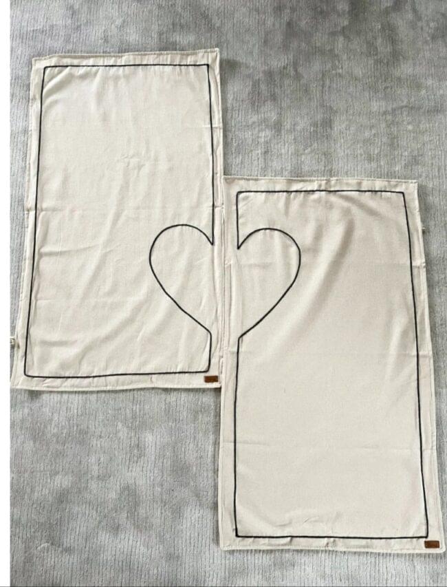 tapis de priere pour couple en lin